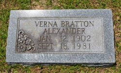 Verna <I>Bratton</I> Alexander 