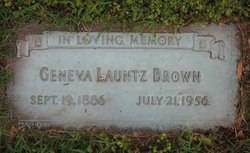 Genevieve Ray <I>Launtz</I> Brown 
