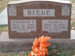 Selma Louise <I>Gebhardt</I> Biere 