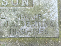 Maj J. Albertina <I>Lindstrom</I> Benson 