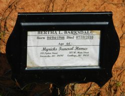 Bertha Lee <I>Ashford</I> Barksdale 