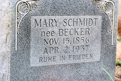 Mary <I>Becker</I> Schmidt 