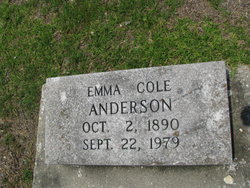 Emma <I>Cole</I> Anderson 
