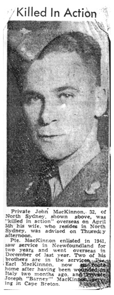 Private John Charles McKINNON 