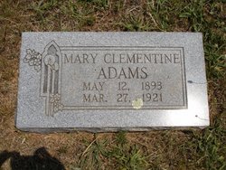 Mary A Clementine <I>Wade</I> Adams 