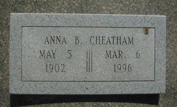 Anna B. <I>Daniel</I> Cheatham 
