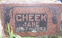 Nancy Jane <I>Brown</I> Cheek 