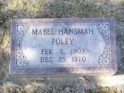 Mabel <I>Van Vickle</I> Huett Hansman Foley 