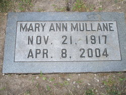 Mary Ann <I>Dicks</I> Mullane 