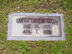 Sarah Louise <I>Dew</I> Allen 