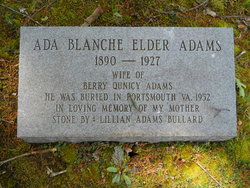 Ada Blanche <I>Elder</I> Adams 