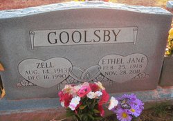Ethel Jane <I>Gabbard</I> Goolsby 