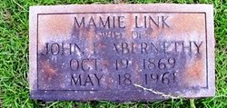 Mary Margaret Ann “Mamie” <I>Link</I> Abernethy 