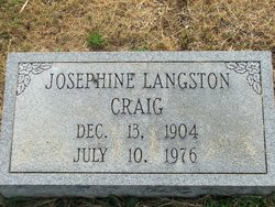 Josephine <I>Langston</I> Craig 