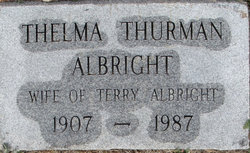 Thelma <I>Thurman</I> Albright 