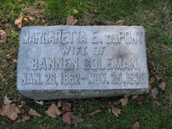 Margaretta Elizabeth <I>DuPont</I> Coleman 