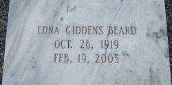 Edna <I>Gliddens</I> Beard 