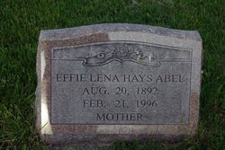 Effie Lena <I>Beals</I> Abel 