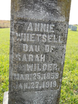 Anna E. “Annie” <I>Headrick</I> Whetsell 