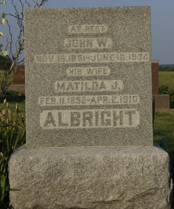 Matilda Jane <I>Houk</I> Albright 