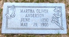 Martha “Mattie” <I>Oliver</I> Anderson 