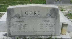 Mary Ann <I>Cox</I> Gore 