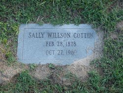 Sally Whitworth <I>Willson</I> Cotten 