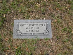 Mattie Lynette <I>Sanders</I> Kerr 