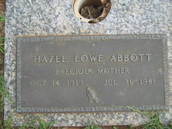 Hazel <I>Lowe</I> Abbott 