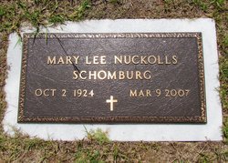 Mary Lee <I>Nuckolls</I> Schomburg 