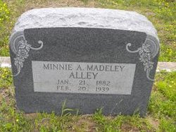 Minnie A <I>Madeley</I> Alley 