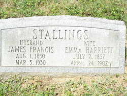 Emma Harriett <I>Wheeler</I> Stallings 