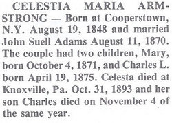 Celestia Maria <I>Armstrong</I> Adams 