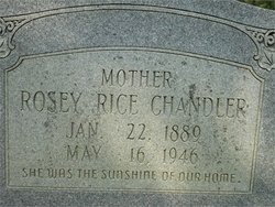 Rosey “Rosa” <I>Rice</I> Chandler 