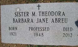 Sr M Theodora (Barbara Jane) Abreu 