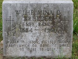 Wilhelmina O “Minnie” <I>Rahl</I> Krueger 