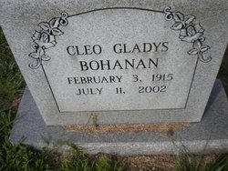 Cleo Gladys <I>Bentley</I> Bohanan 