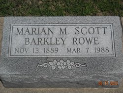 Marian Marshall <I>Scott</I> Barkley Rowe 