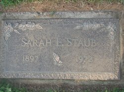 Sarah Elizabeth <I>Baugher</I> Staub 