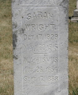 Sarah “Sally” <I>Bolinger</I> Ausmus Wright 