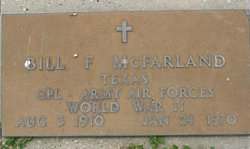 Corp B. F. “Bill” McFarland 