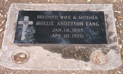 Mollie Louise <I>Crouch</I> Anderson Lang 