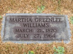 Martha <I>Greenlee</I> Williams 