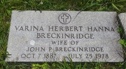 Varina Herbert <I>Hanna</I> Breckinridge 