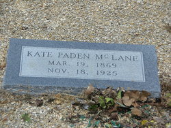 Katherine Alexander “Kate” <I>Paden</I> McLane 