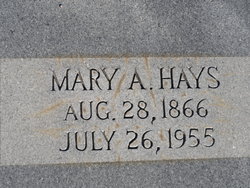 Mary A. <I>Melvin</I> Hays 