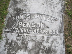 Agnes <I>Miller</I> Benson 