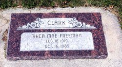Rhea Mae <I>Freeman</I> Clark 