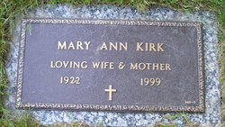 Mary Ann <I>Alderson</I> Kirk 