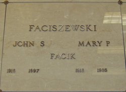 Mary <I>Lukasiewicz</I> Facik 
